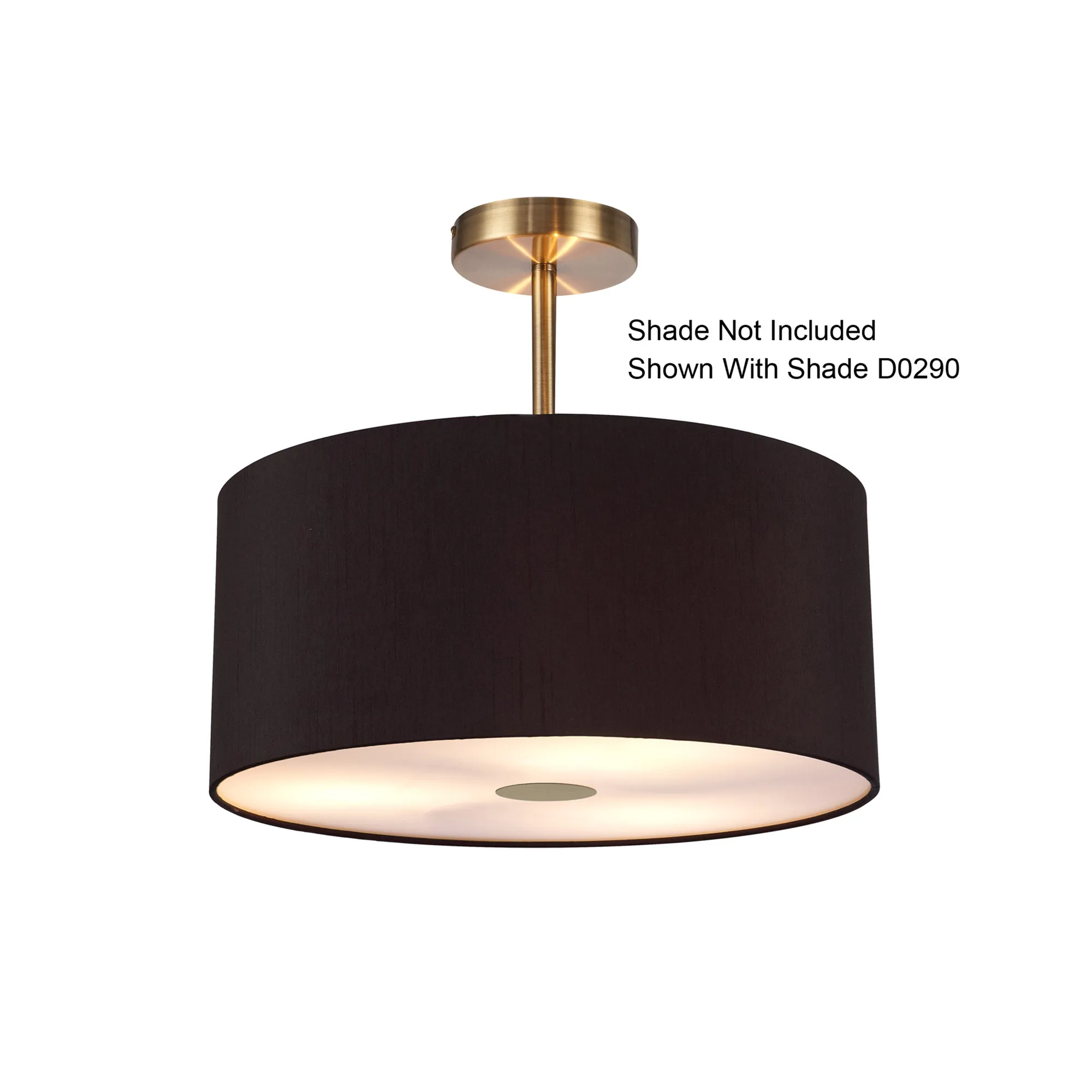 Baymont Semi Flush 3 Light Antique Brass D0337  Deco Baymont AB